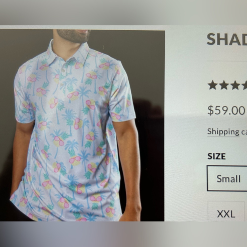 Sunday Swagger XXL Men’s Golf Polo, like new
